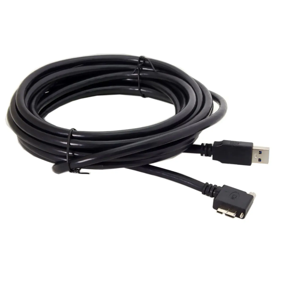 

90 Degree Right Angled Micro USB Screw Mount to 3.0 Data Cable 5m for Industrial Camera