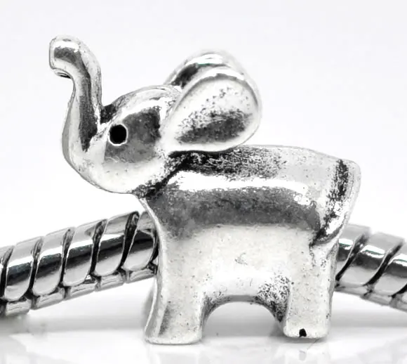 20 Серебряный слон икры Бусины Подходит Браслет 14x13 мм (B09448)|bracelet spacer|bracelet steelbracelet
