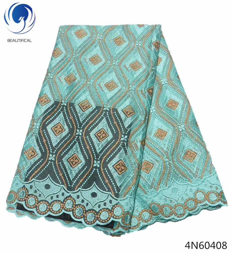 Beautifical fabric lace african nigerian fabrics high quality dress 5yards for clothing wholesale and retail 4N604 | Дом и сад