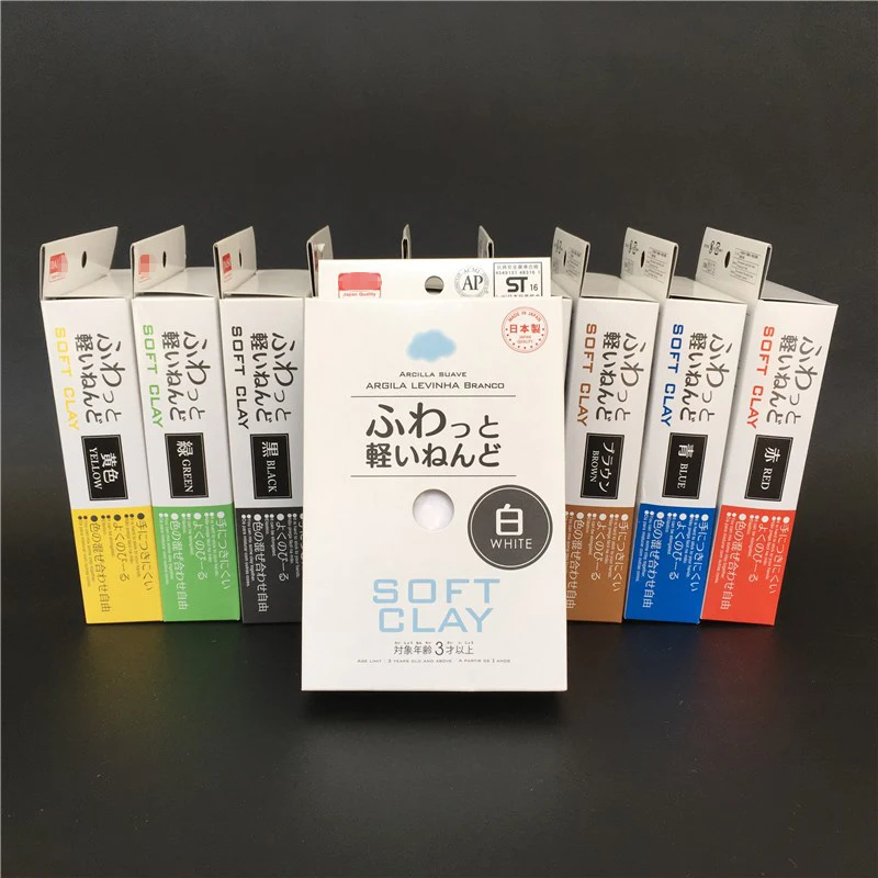 New Japan Soft Clay Lightweight Modeling Air Dry Ultralight Blue Pink Black White Red Yellow Green Brown | Игрушки и хобби