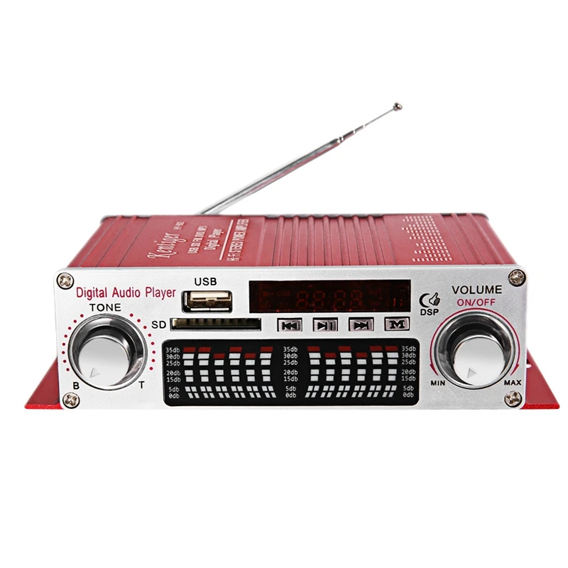 Портативный мини-усилитель Kentiger Hi-Fi стерео усилитель мощности с Fm ИК-управлением