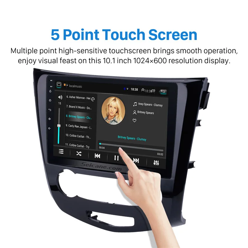 Мультимедийный плеер Seicane автомагнитола на Android 10 1 с экраном 8 дюйма Wi Fi Bluetooth GPS