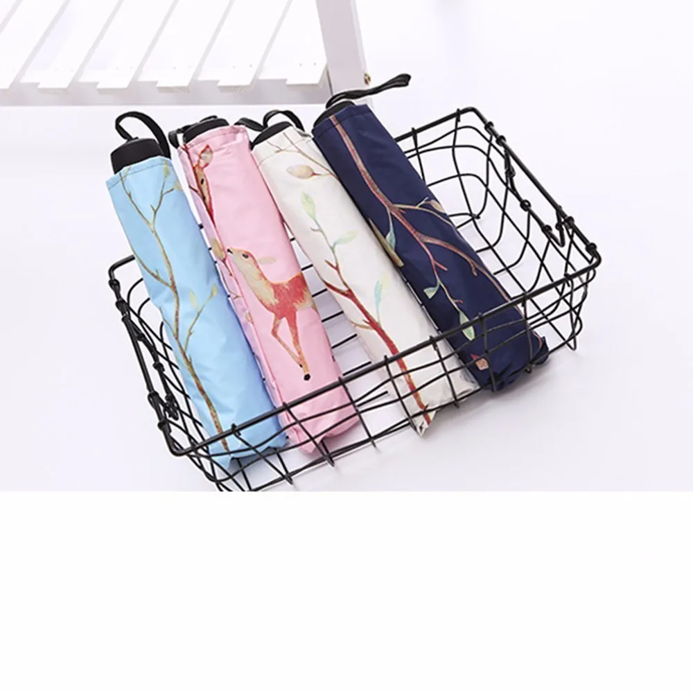 Fawn Sunny Umbrella Too Parasol Animal Milu Sunshade Purchase Black Rubber Sunscreen Small Fresh YS227- | Дом и сад