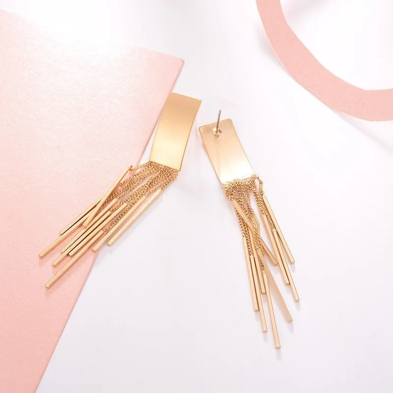 Женские Висячие серьги в Корейском стиле Bijoux Femme 2018 длинные висячие с бусинами
