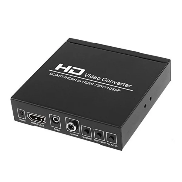 HFES Новый SCART в HDMI конвертер видео аудио адаптер коробка с SCART/HD переключатель PAL/NTSC
