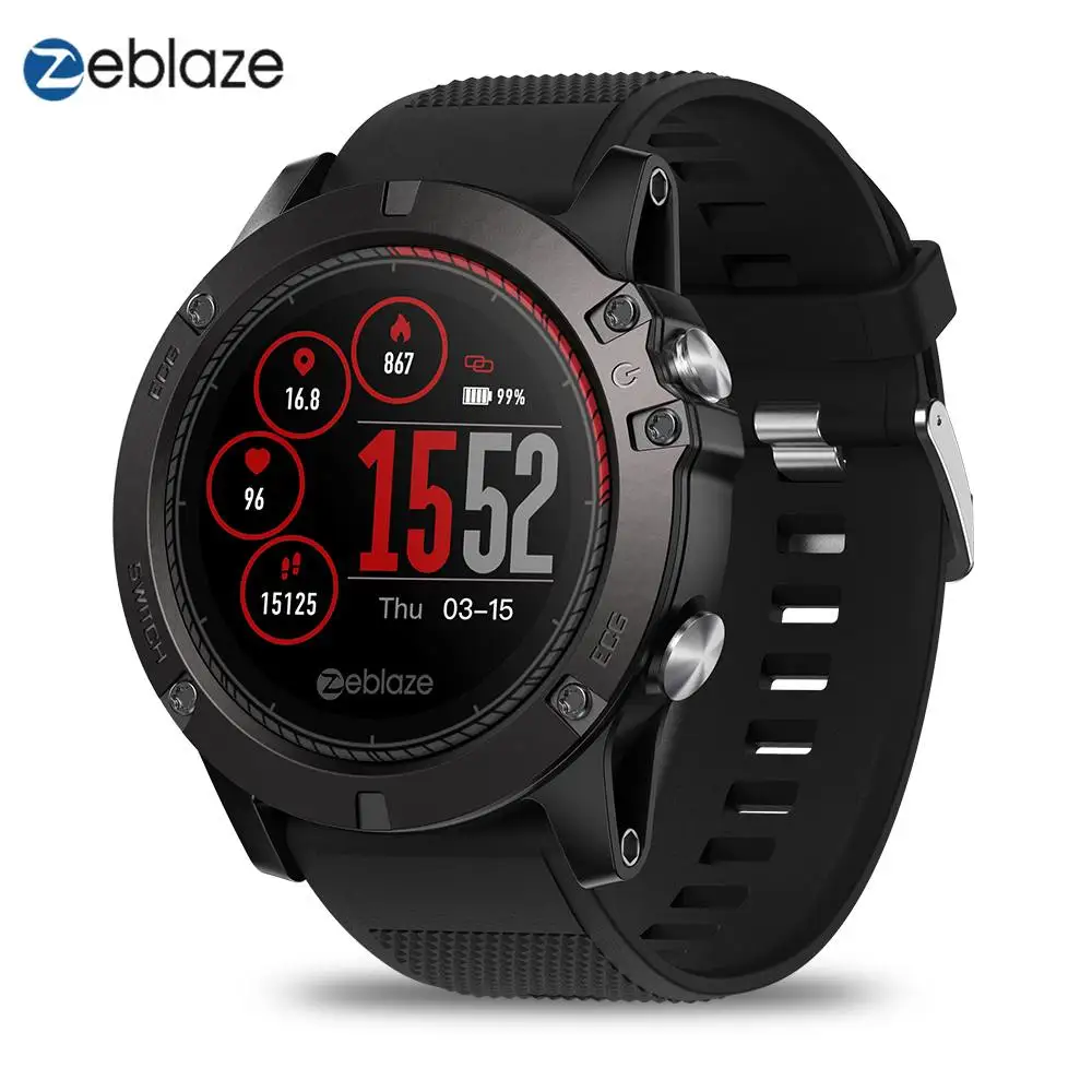 Zeblaze VIBE 3 ЭКГ Смарт-часы мгновенный по требованию Цвет дисплей сердечного ритма IP67