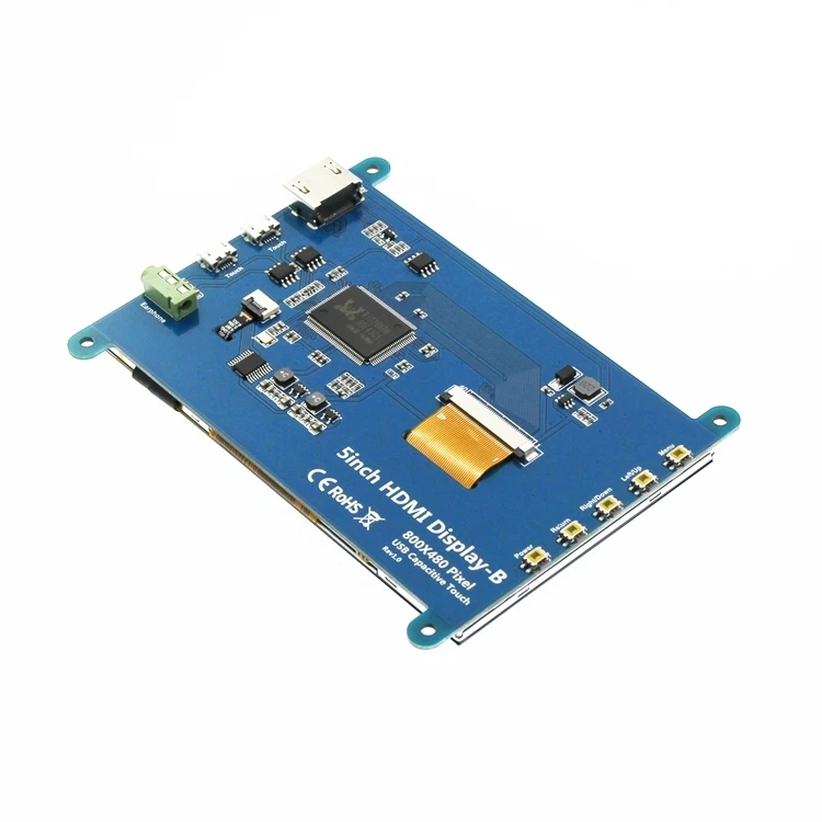 5 дюймов 800*480 ЖК-дисплей Дисплей HD емкостный модуль USB точек касания Экран нет