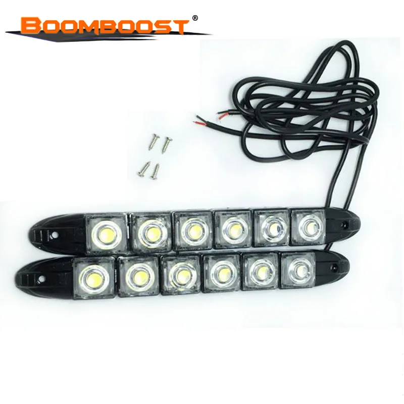 

2PCS car styling parking fog lamps car 12V High power 6LED Eagle-eye Waterproof flexible car daytime running lights