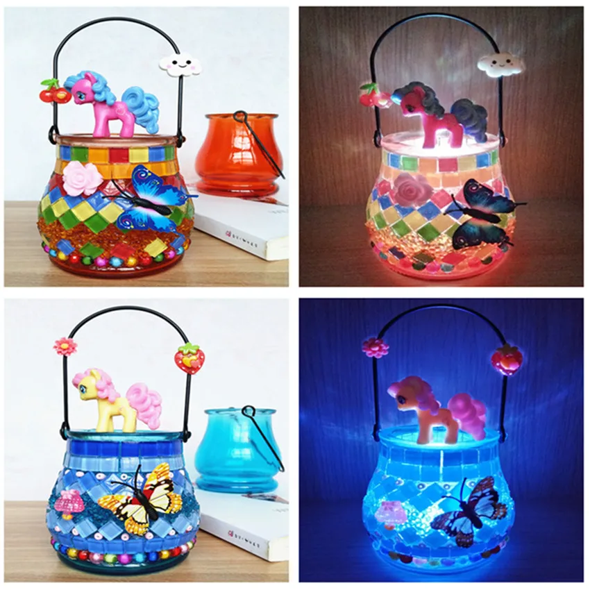1 шт. DIY 3D образец вазы игра головоломка для детей Детские мозаики липкий Кристалл