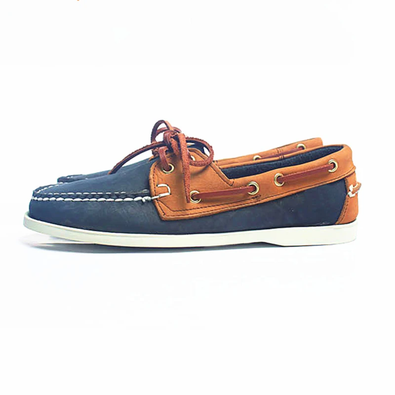 Hot Sale!! Boat Shoes Men Genuine Leather Loafers Mixed Colors Lace Up Driving Car Leisure Man Casual Size 11 12 | Обувь