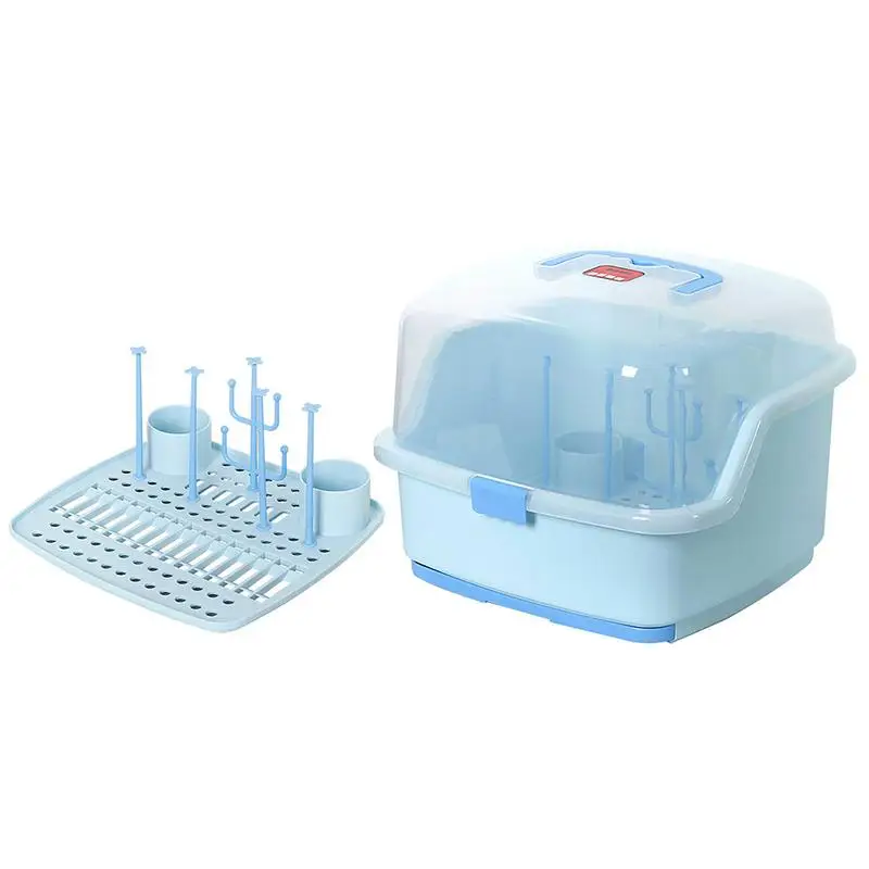 Портативные Детские стойки для сушки бутылок с защитой от пыли большая коробка