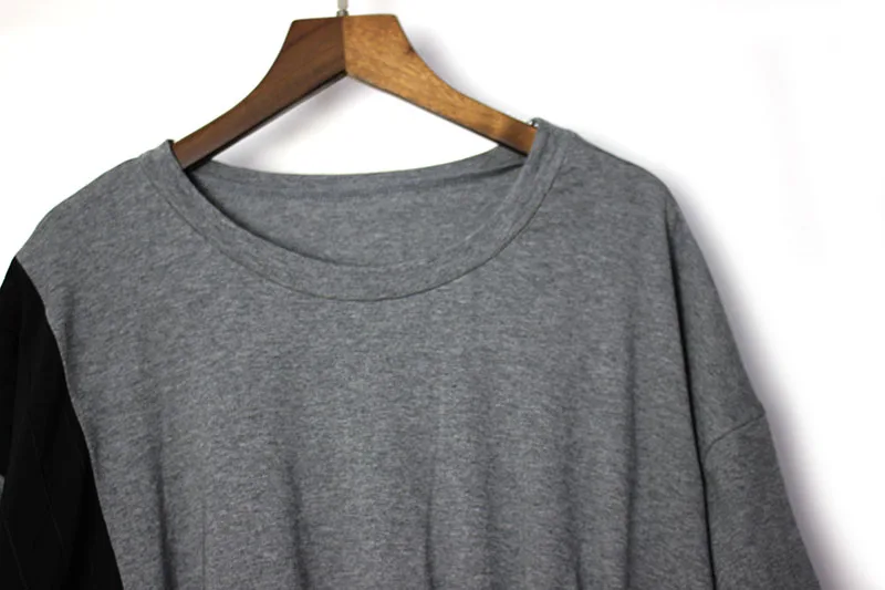 Женская Европейская мода 2019 летняя новая футболка с круглым вырезом и коротким