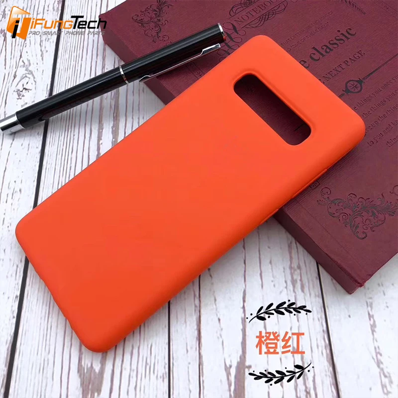 Нижний герметичный чехол для Samsung S10 роскошный гибкий чистый жидкий силиконовый