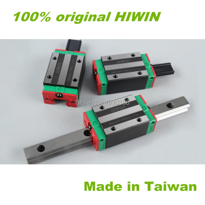 100% оригинальный Hiwin 2 шт. HGR20 квадратный линейный направляющий рельс Любая длина + 4