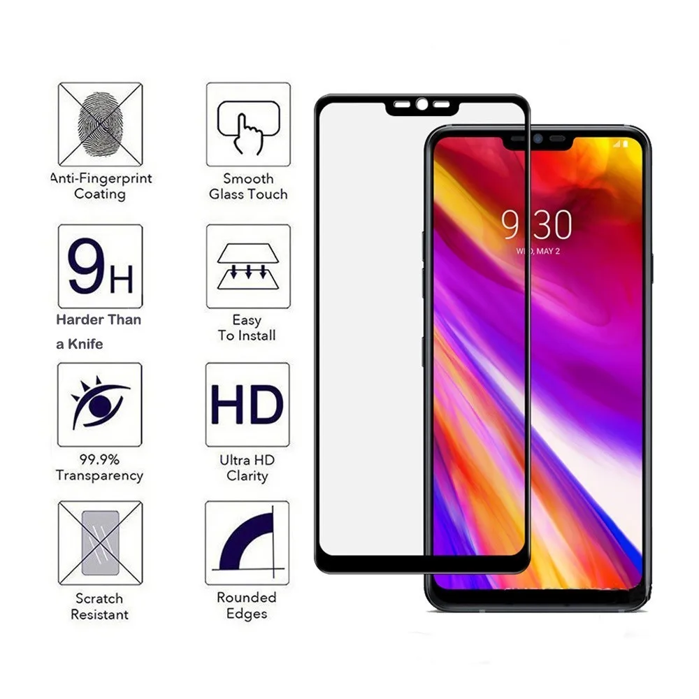 Для LG G7 ONE Fit f7 fit + Полное покрытие 0 3 мм 2.5D 9H закаленное стекло для защиты экрана от