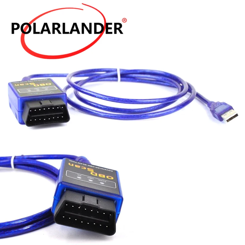 Мини Vgate Scan USB ELM327 OBD2 OBD 2 кабель интерфейса Автомобильный сканер инструмент