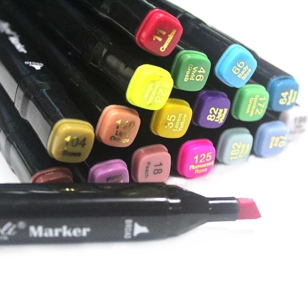 Mark pen set alcohol oily double-headed marker anime hand-painted design painting 32/48/72/108/168 color | Канцтовары для офиса и