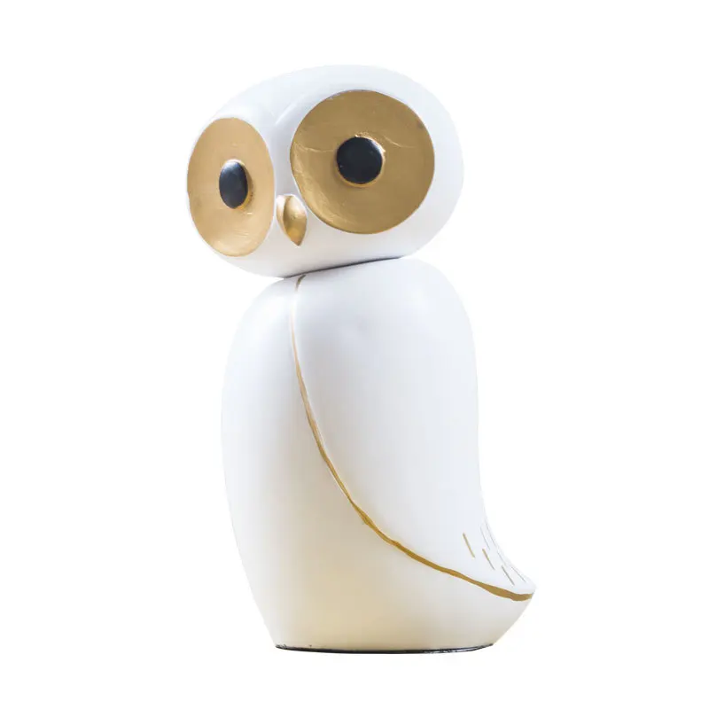 Nordic decoration home resin owl figurines art craft rabbit figurine terrarium fairy garden miniatures feng shui christmas gift|figurine