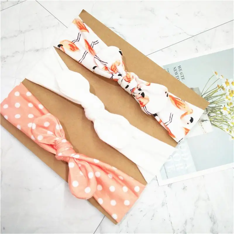 Three-in-one assembly / autumn and winter baby hair band female bow cotton headband newborn head jewelry | Детская одежда и обувь
