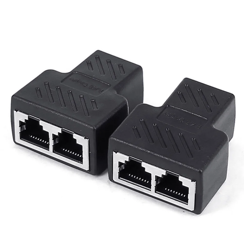 1 Мужской до 2 Женский аудио-видео кабели Ethernet сети RJ45 Plug адаптер конвертер Splitter Extender разъем адаптера