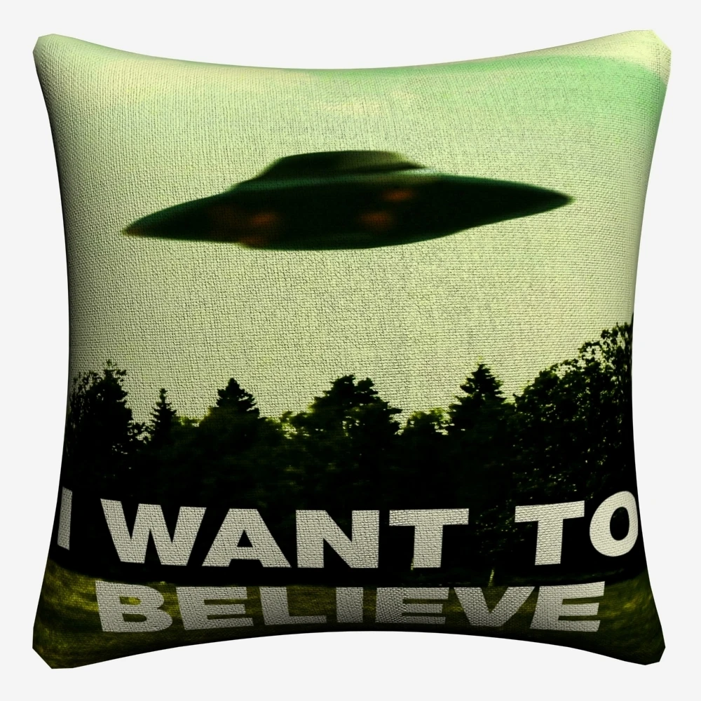I Want To Believe X File TV Play Decorative Linen Cushion Cover 45x45cm Pillowcase For Sofa Home Decor Pillow Case Almofada | Дом и сад