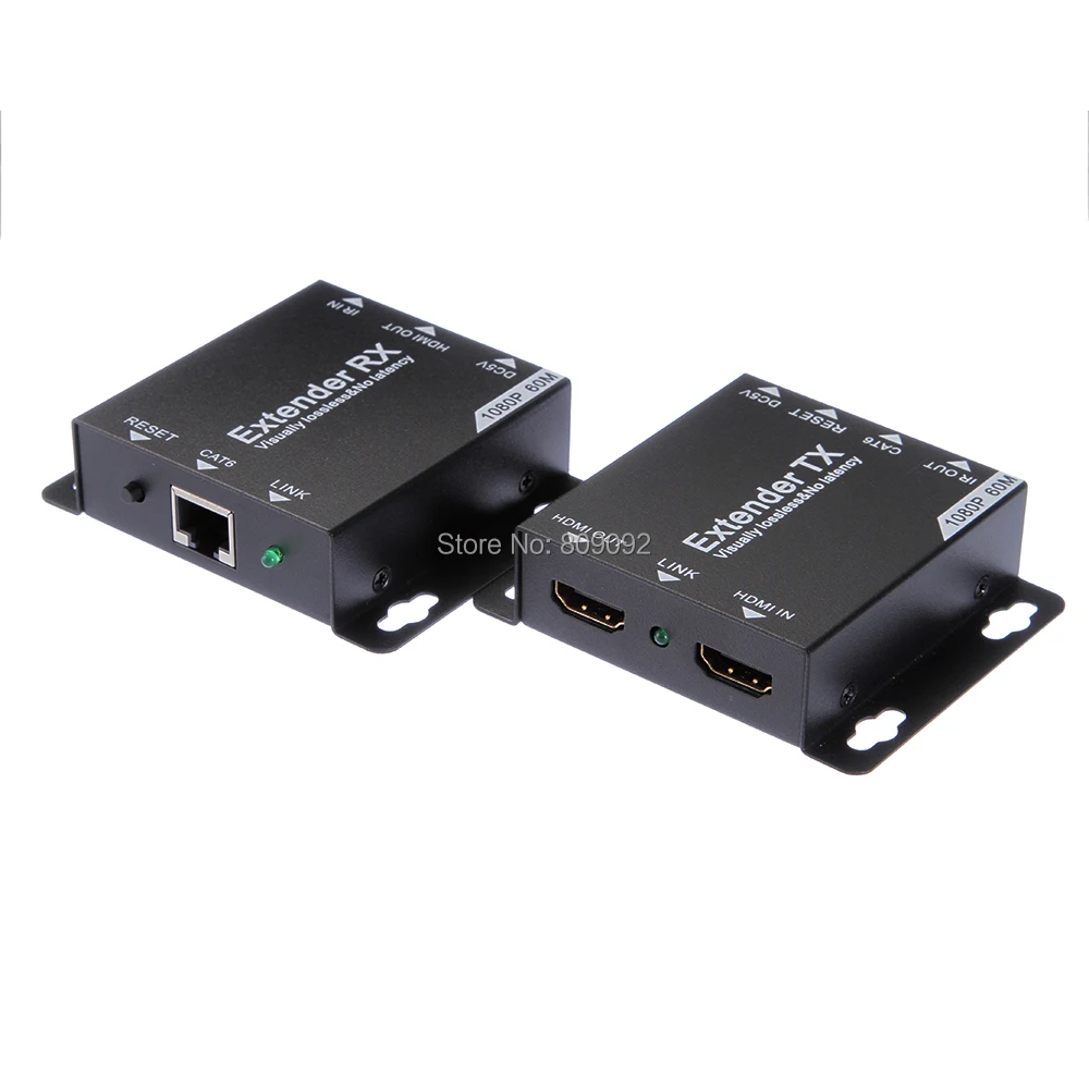 Удлинитель HDMI 60 м RJ45 передатчик TX/RX с ИК по CAT6 Cat7 сетевой Ethernet Кабель поддержкой 1 3