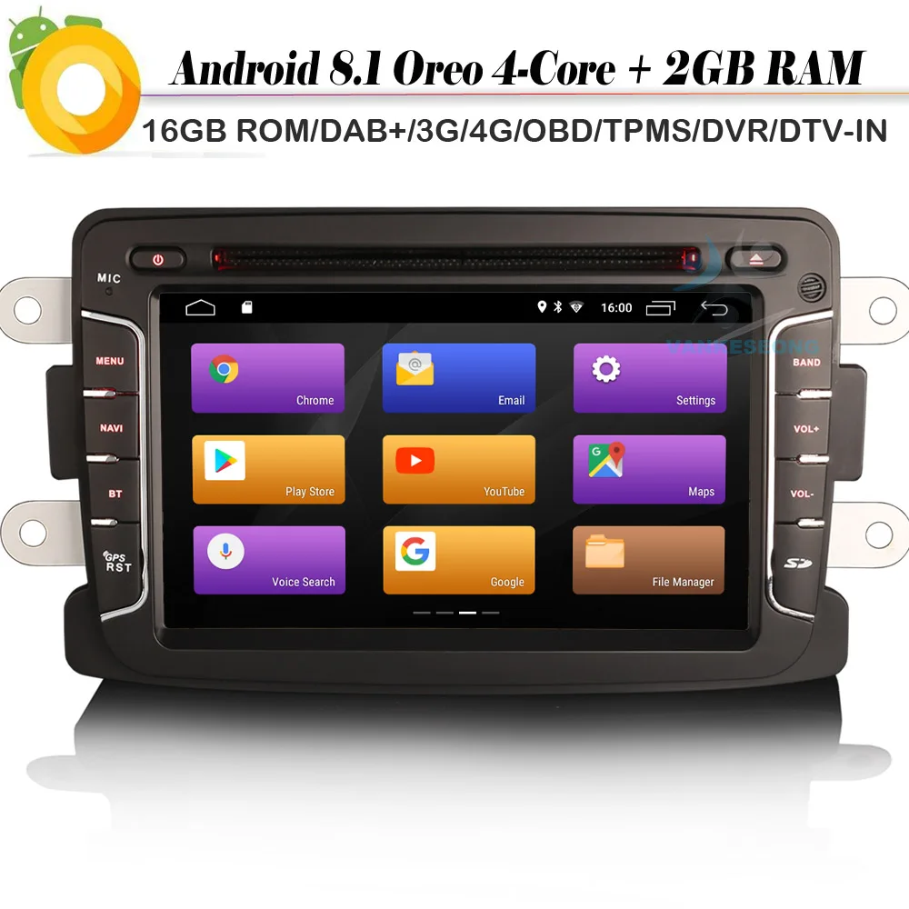 7 &quotAndroid 8 1 Авторадио DAB + автомобильный стерео GPS WiFi 4G DVD OBD Автомобильный