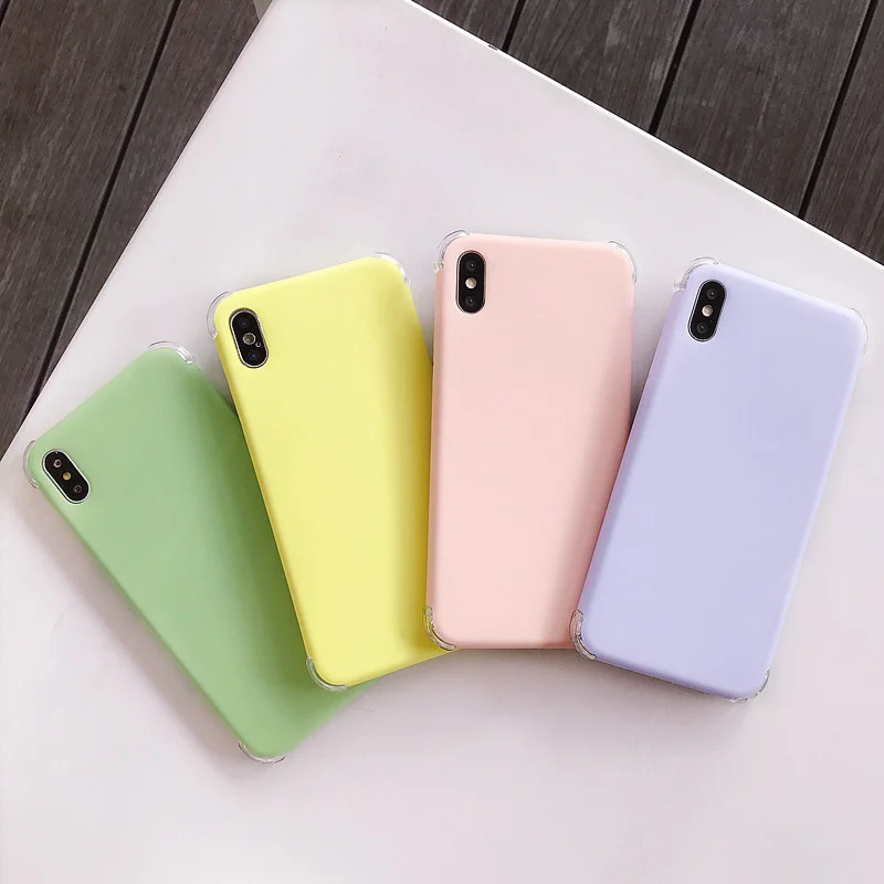Для iPhone 6S 7 8 Plus SE XS XR Max защита ярких цветов задняя крышка для телефона подушка