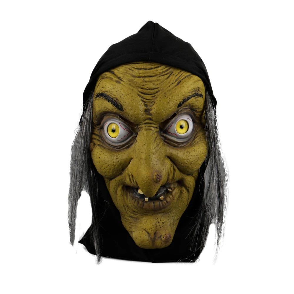 

The Witch Mask Ghoul Scary Halloween Masks Latex Fancy Dress Demon Evil Witches Mask Party Prop