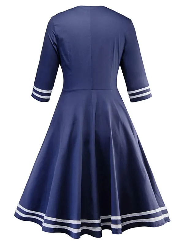 Женское винтажное платье до колена с пуговицами | Женская одежда