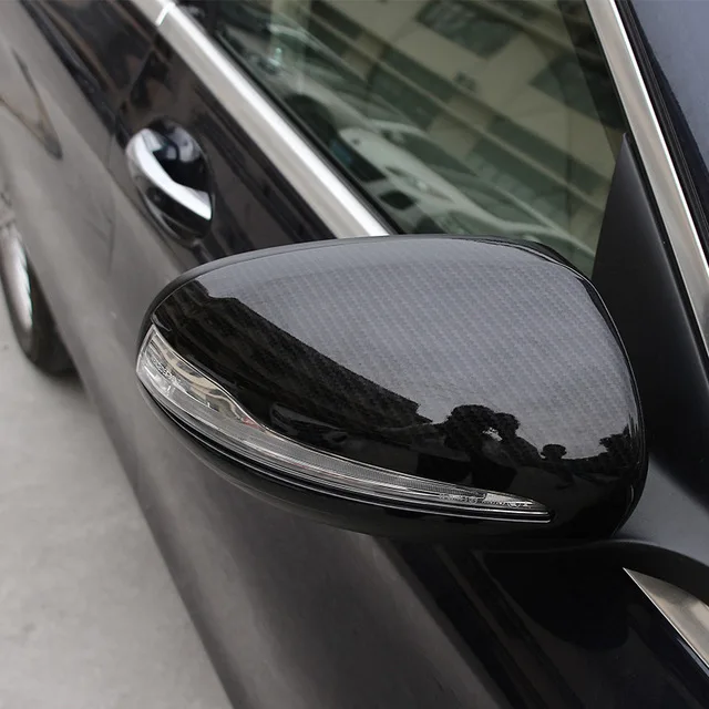 Carbon Fiber For Mercedes Benz C w205 E W213 GLC-Class X253 S Class w222 ABS Plastic Car Rearview Mirror Cap Cover Trim LH | Автомобили и