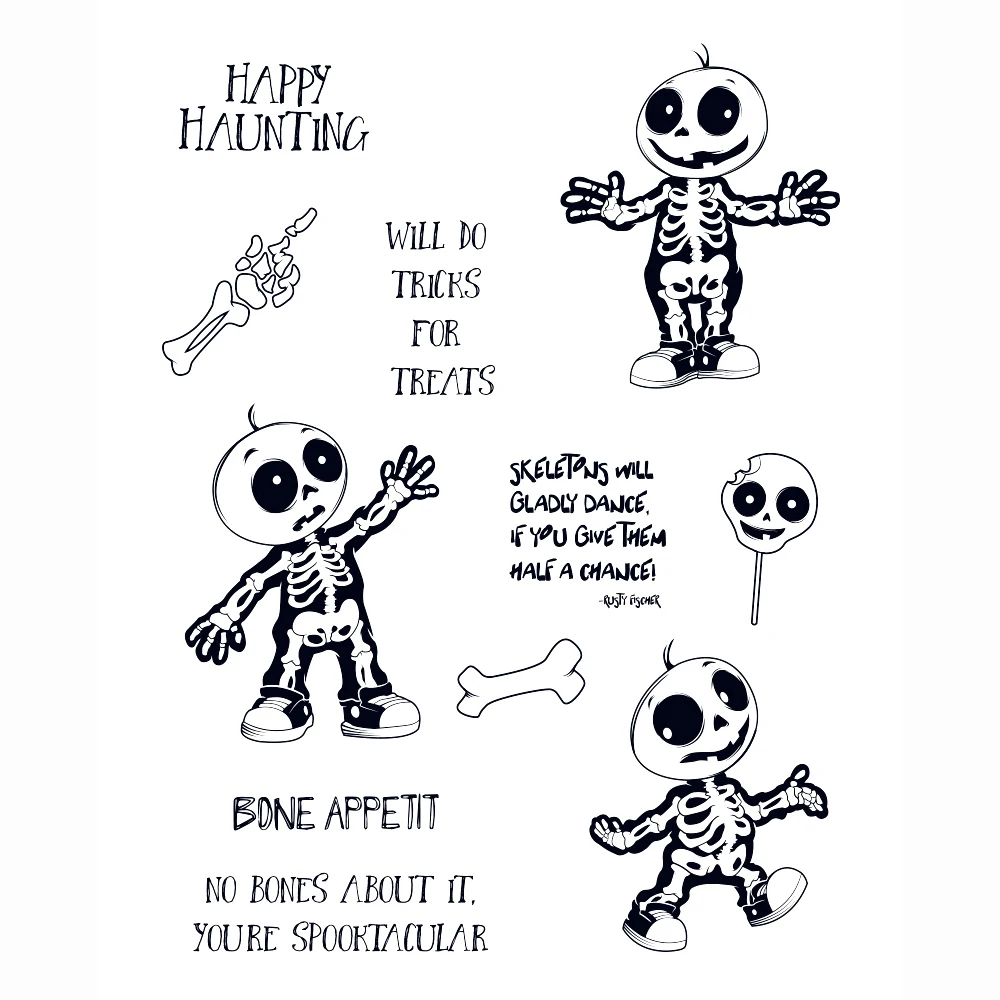 

skeletons dance Transparent Clear Silicone Stamp/Seal for DIY scrapbooking/photo album Decorative clear stamp