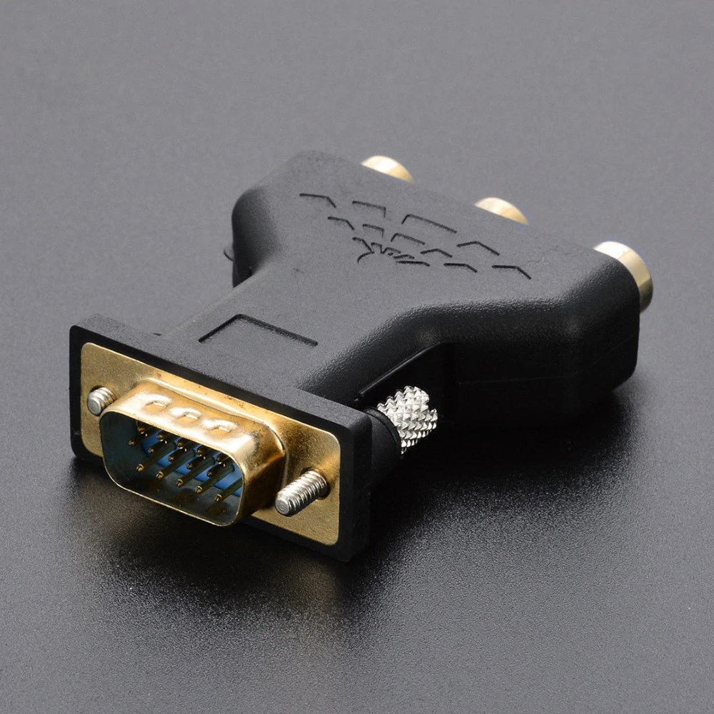 RCA VGA Соединительный конвертер 3 коаксиальный rgb разъем видео Женский HD 15 Pin Стиль