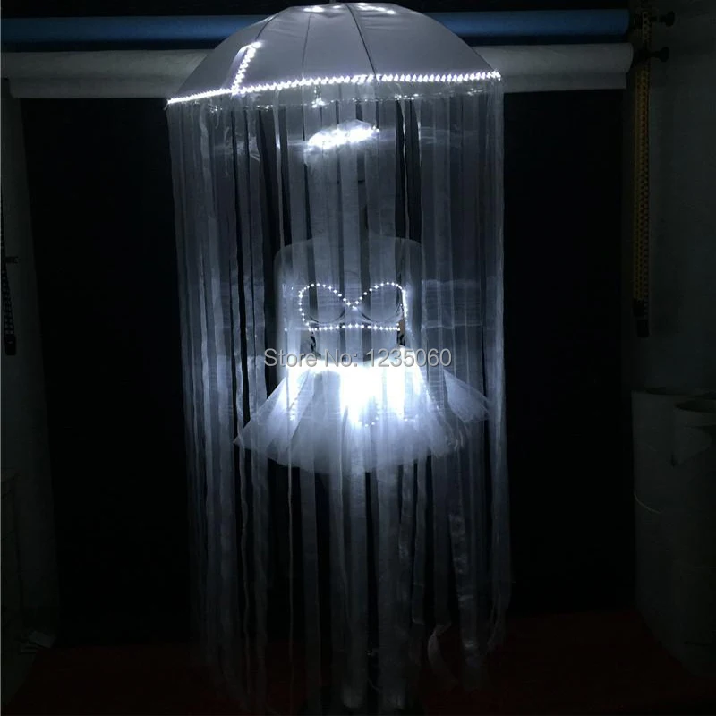 Бальных танцев led костюм для выступления на модели со светящимися вставками