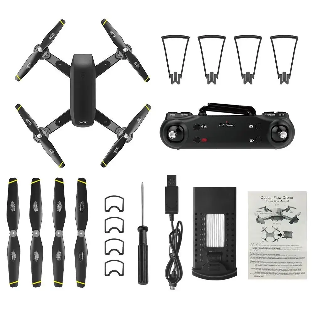 DM107S Dual Cameras Foldable RC Drone High-speed Support VR UAV RTF 2.0MP Wide-angle Camera | Игрушки и хобби