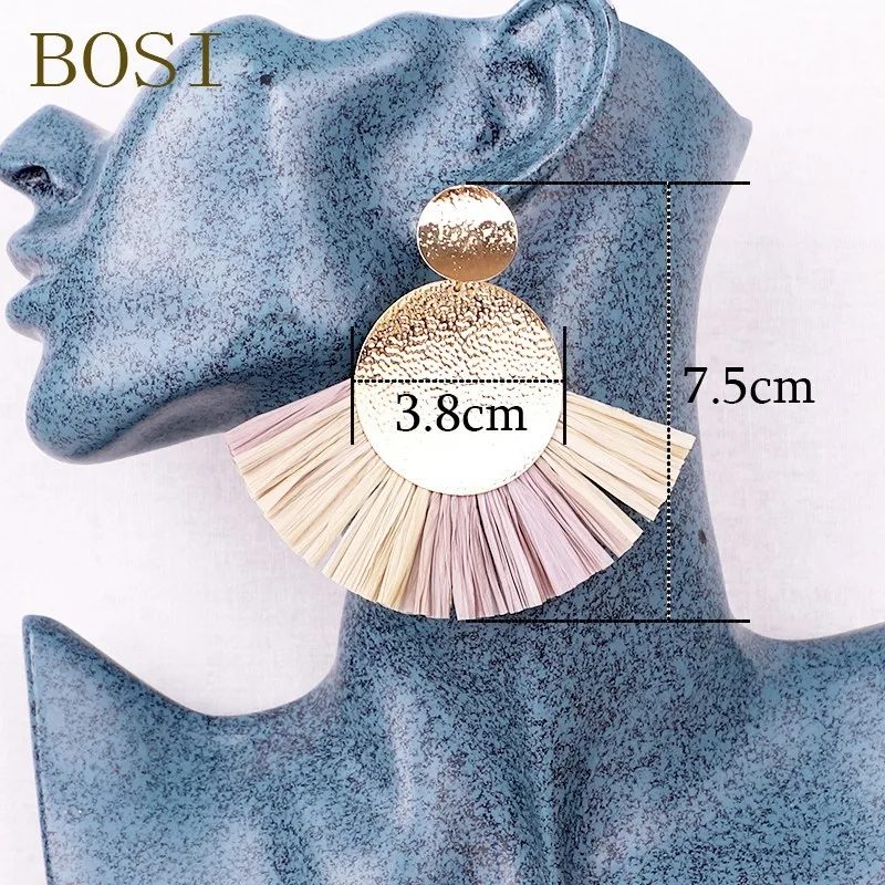Женские серьги с кисточками Boho Drop большие богемные роскошные длинные висячие