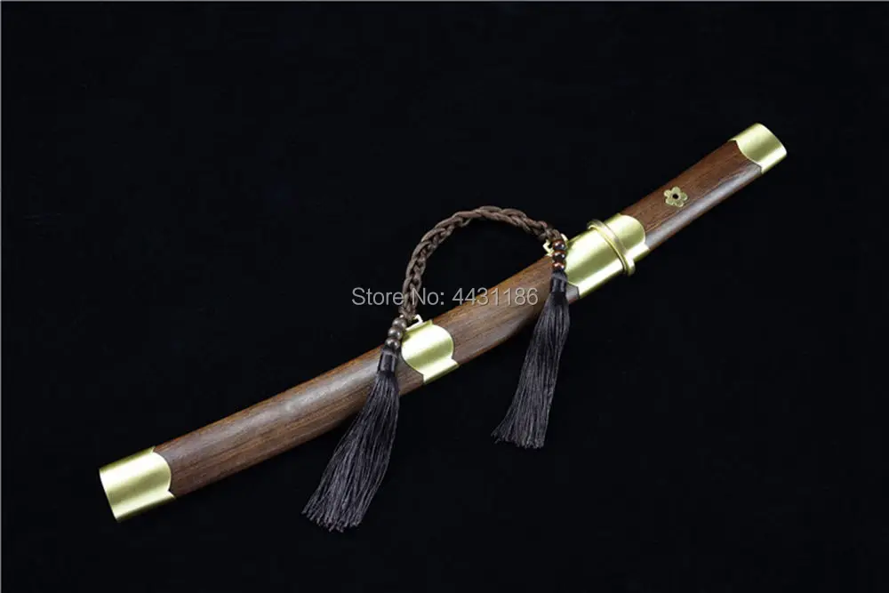 Медные фитинги/палисандр японский Танто меч Wakizashi Катана ГЛИНА ЗАКАЛЕННОЕ T10