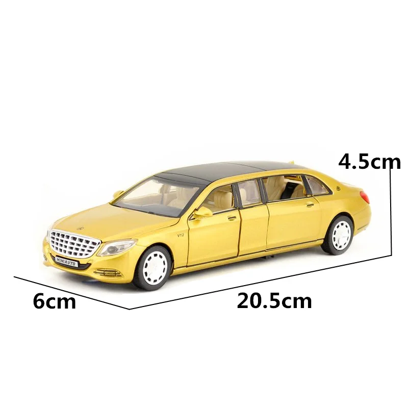 

Diecast Toy Model/1:32 Scale/Maybach S650 Luxury Super Car/Pull Back/Sound & Light/Educational Collection/Gift For Children
