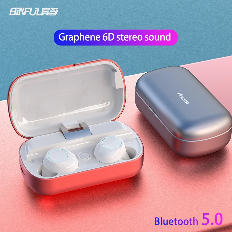 T7 графеновой батареи 6D стерео bluetooth наушники dual TWS вкладыши беспроводные Bluetooth
