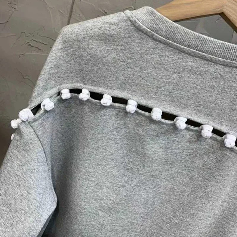 TWOTWINSTYLE осенне-зимняя женская толстовка пуловер с длинным рукавом Лоскутные Топы