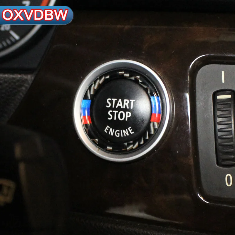 Для BMW E90 E92 E93 автомобильный двигатель старт стоп кнопка крышка наклейки