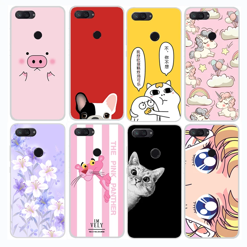 3D Cute Design Xiaomi Mi 8 Lite Case For Cover Dog Cat Phone Cases TPU |
