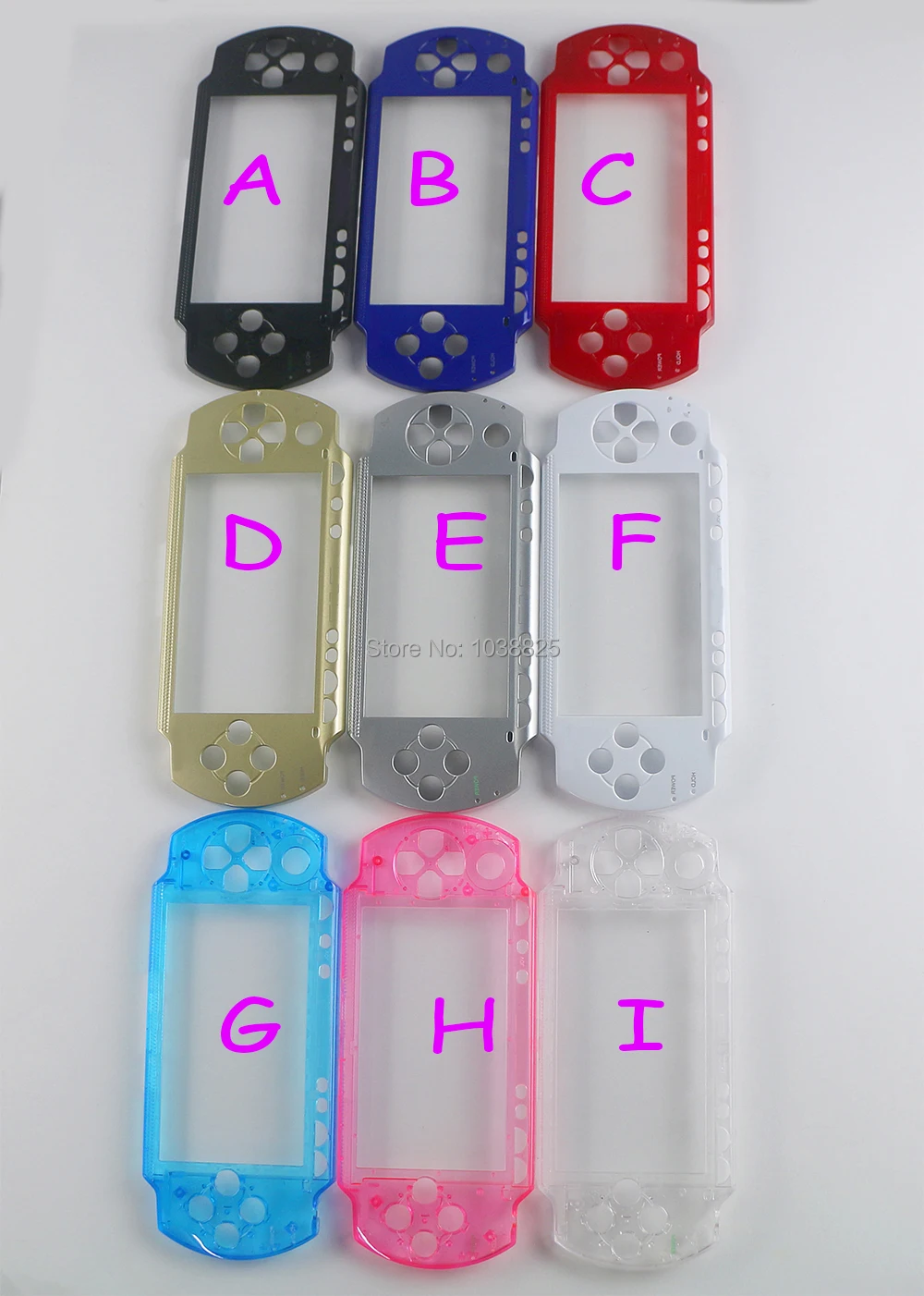 12 шт./лот сменная Крышка корпуса передней лицевой панели для консоли PSP 1000