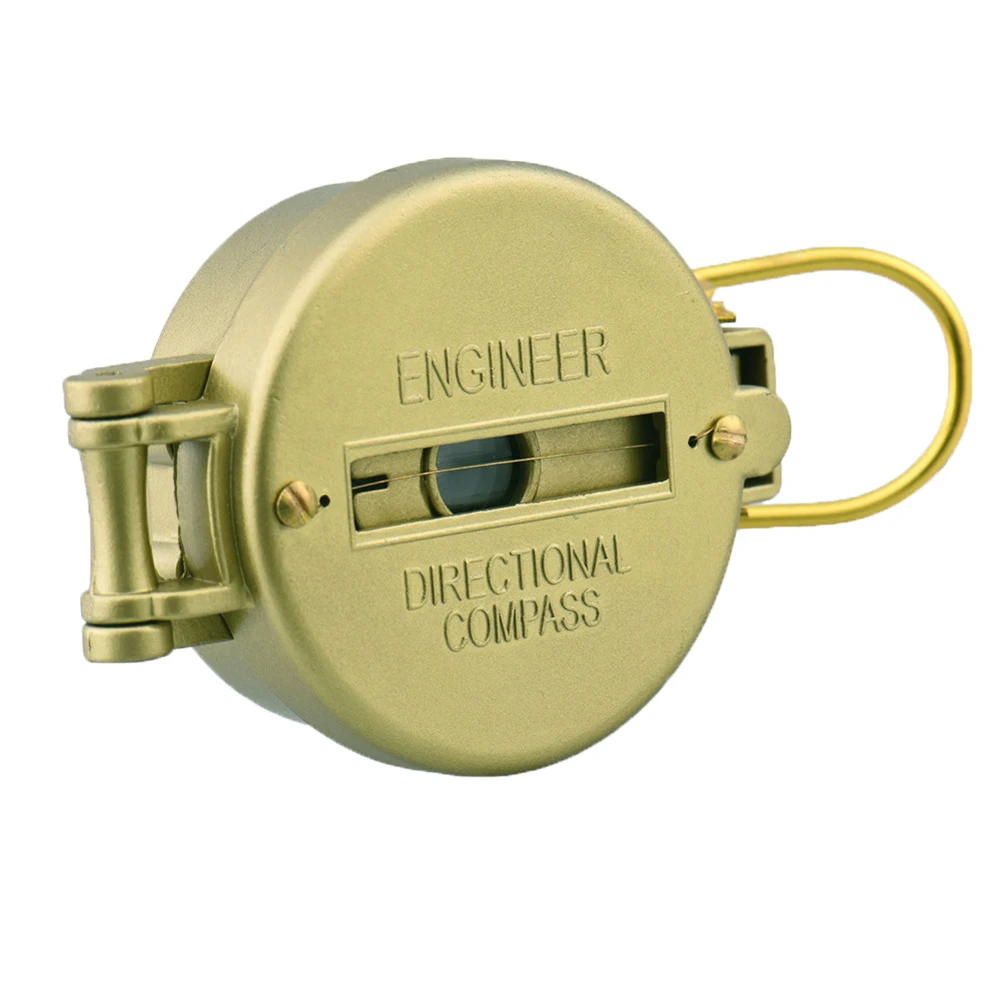 Survival Outdoor Portable Camping Hiking Brass Pocket Golden Compass Navigation | Спорт и развлечения