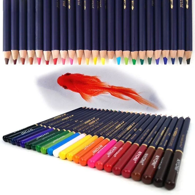 

CHENYU 72Watercolor Pencils Premium Soft Core lapis de cor Professional Soluble color Pencil for Art School Supplie Dropshipping