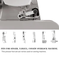 6pcssewing machine accessories overlock vertical presser feet foot overcast for brotherjanome snap on foot