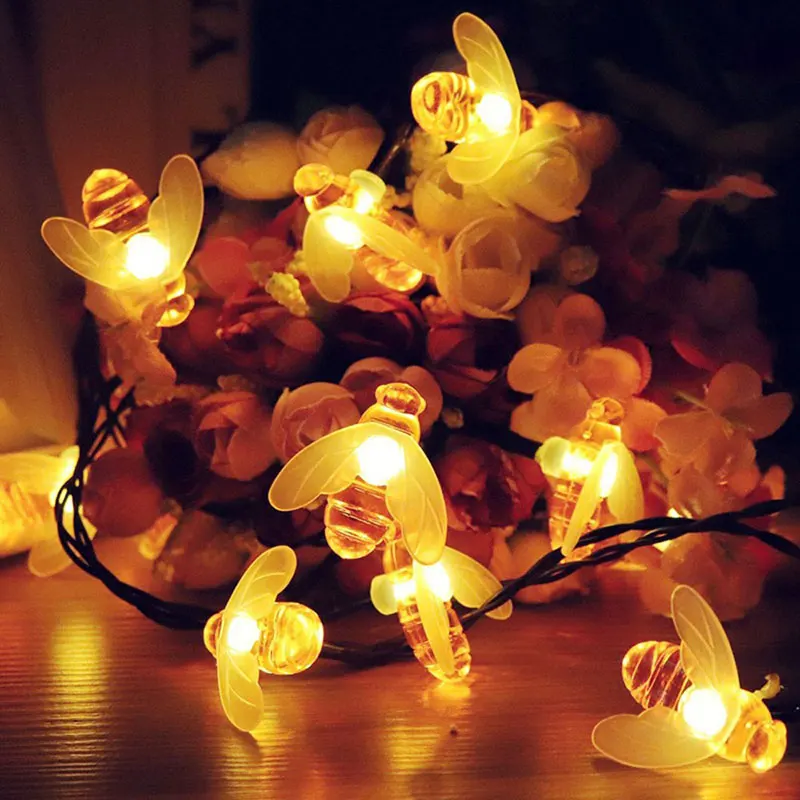 20/30 светодиодные медовые пчелы фонари украшения для сада водонепроницаемые