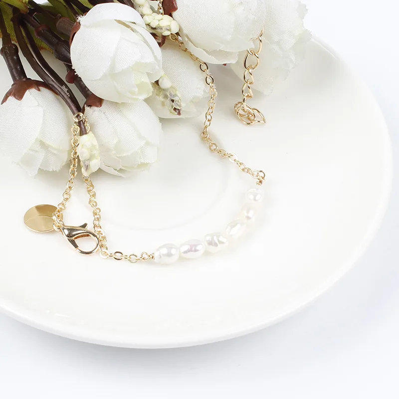 

Simple Foot Chain Pearl Anklets for Women Gold Silver Bohemian Adjustable Ankle Bracelets Summer Beach Jewelry