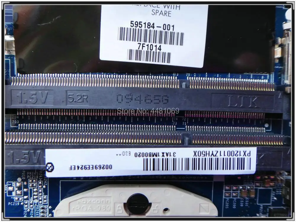 595184 001 для ноутбука HP CQ42 CQ62 G72 G62 DA0AX1MB6F0 DA0AX1MB6F1 материнская плата HM55 DDR3|Материнские