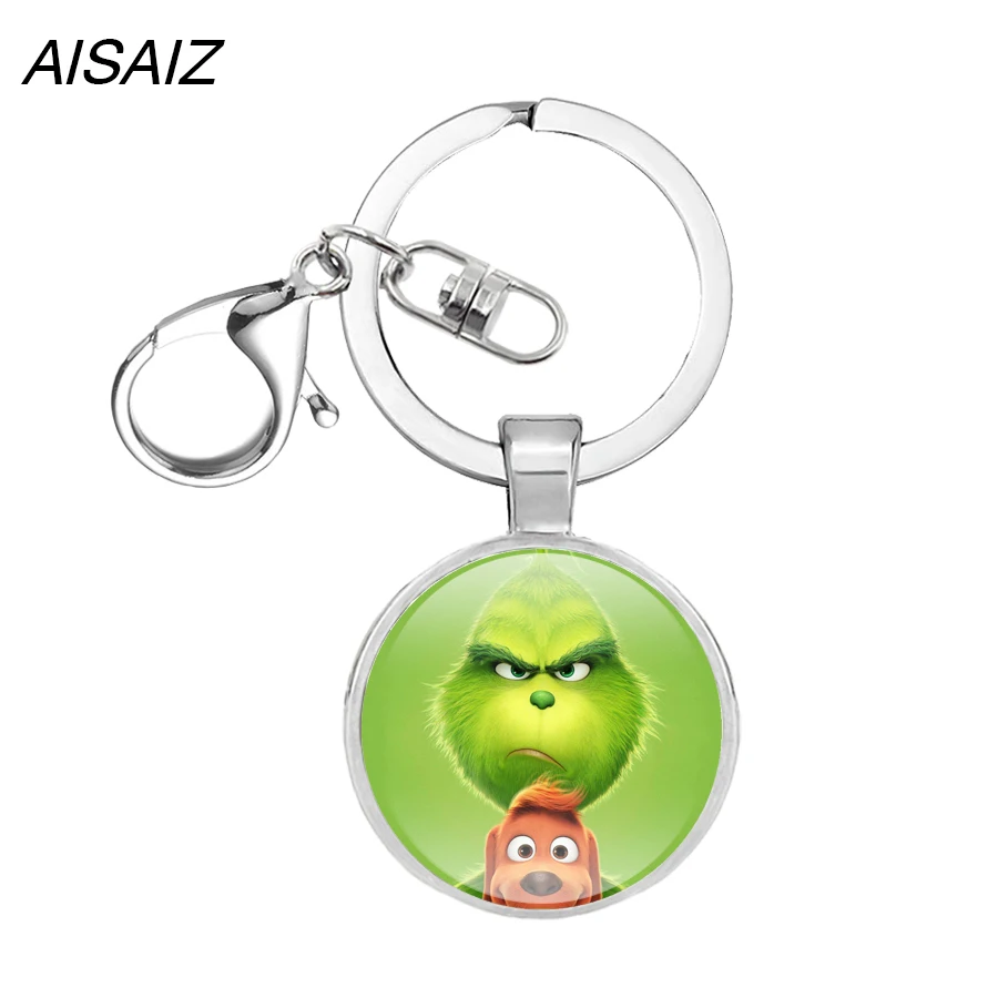 Прекрасный Grinch брелок как Grinches украли Рождество драгоценный камень ожерелье